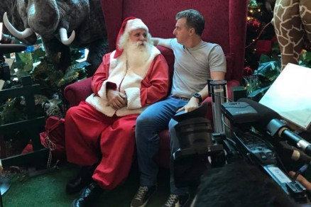 Luciano Huck e o historiador Cl�vis Matos em shopping de Cuiab�