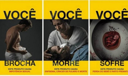 A cor de destaque das imagens  o amarelo, que, segundo a Anvisa