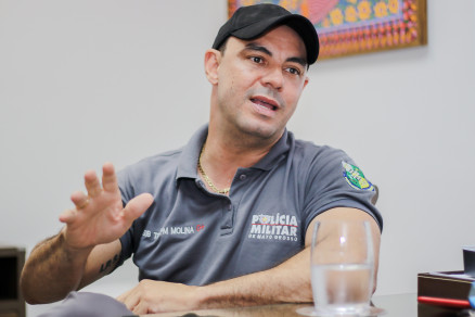 O subtenente da PM Carlos Molina, que vem se destacando em nvel nacional no IPSC