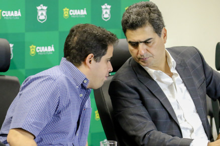O vice-prefeito Niuan Ribeiro e o prefeito Emanuel Pinheiro: possvel distanciamento