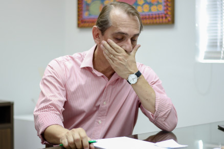 O deputado Wilson Santos, que foi condenado em ao de improbidade administrativa 