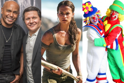 Rick e Giovani se apresentam na Musiva; o filme Tomb Raider - A Origem estreia nos cinemas e a dupla de palhaos Patati e Patat faz show na Capital