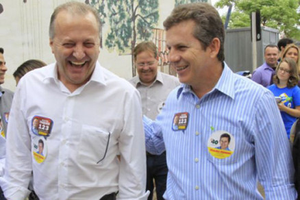 Otaviano Pivetta e Mauro Mendes, que concorreram como vice-governador e governador, respectivamente, nas eleies de 2010