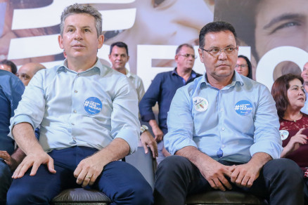 O governador eleito Mauro Mendes e o presidente da AL, Eduardo Botelho