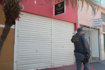 Fachada da loja onde aconteceu o crime, no Centro Hist�rico de Cuiab�