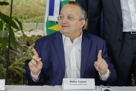 O governador Pedro Taques: n�meros de rejei��o n�o o preocupam 