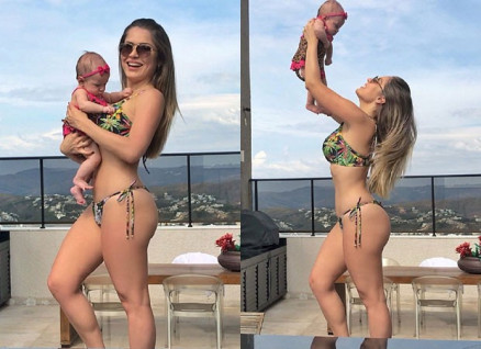 Renata Dvila com a filha, Alice