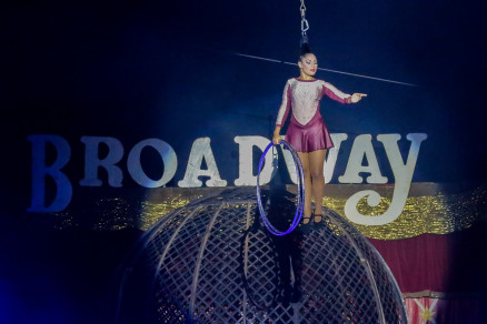 Apresentao do circo: alegria, apesar do susto