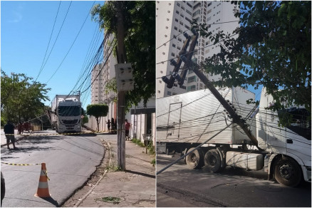 Coliso ocorreu por volta das 13h desta segunda-feira (23)