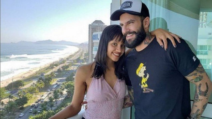 Gleici mostra vista do hotel no Rio onde est morando com Wagner 