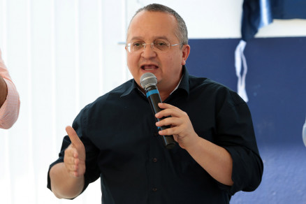 O governador Pedro Taques, durante solenidade na nova sede do Indea