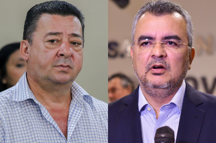 O deputado estadual Mauro Savi e o ex-secretrio Paulo Taques que esto presos desde o dia 9 de maio