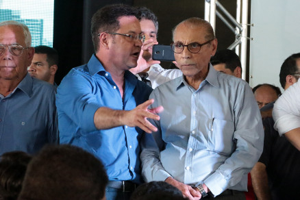 O presidente da AL, Eduardo Botelho, e Julio Campos: correligionrios