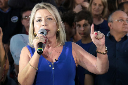 A candidata Selma Arruda, que pode ir  Justia por tempo de propaganda