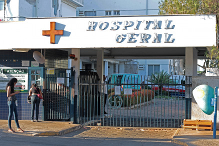 Fachada do hospital Geral Universitrio, em Cuiab