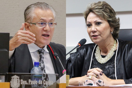 Os desembargadores Orlando Perri e Maria Helena Gargaglione Pvoas