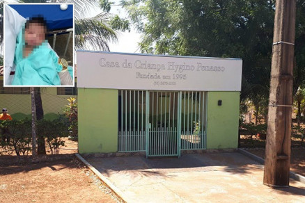 Beb indgena (detalhe) foi enterrada viva por parentes no quintal da casa da bisav