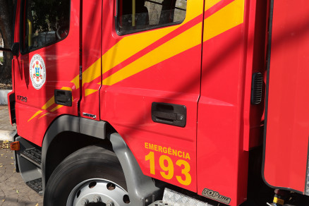 Vtima foi atendida por uma equipe do Corpo de Bombeiros