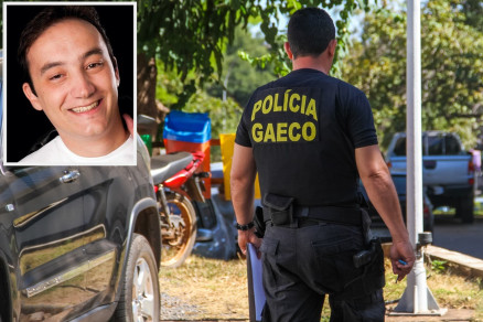 O delegado Edison Ricardo Pick (detalhe), preso na manh desta tera-feira (16) em Colniza