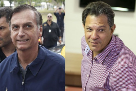 Os candidatos � Presid�ncia da Rep�blica: Jair Bolsonaro (PSL) e Fernando Haddad (PT)