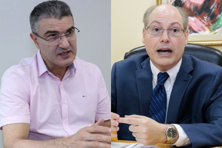O promotor de Justi�a Jos� Ant�nio Borges e o procurador-geral Mauro Curvo
