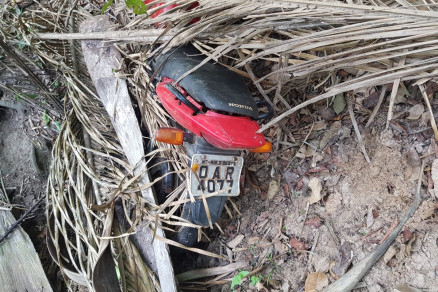 Motocicleta da v�tima foi localizada pela pol�cia pr�ximo a assentamento