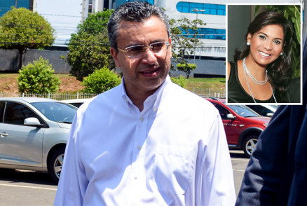 O delator Alan Malouf e sua esposa Slvia Mnica (no detalhe), que registrou B.O.