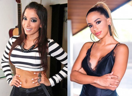 Anitta em 2012 e 2018 