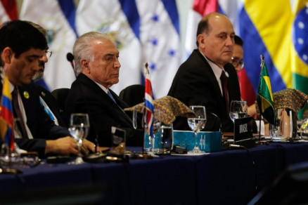 O presidente Michel Temer, durante a Cpula Iberoamericana, na Guatemala