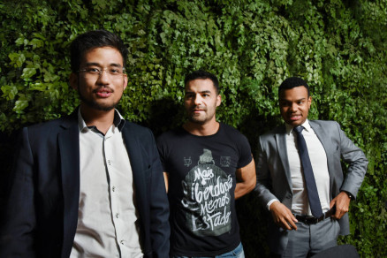 Dirigentes do MBL: Kim Kataguiri (culos esquerda), Arthur do Val (centro) e Fernando Holiday (direita)