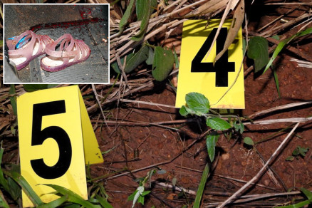 Imagens de percias feitas nos locais dos crimes em Pontes e Lacerda