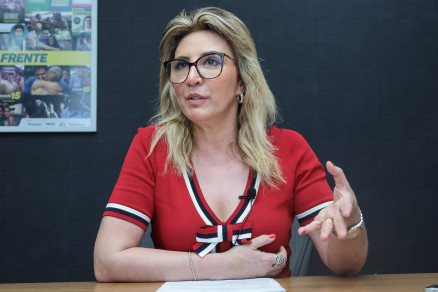 A primeira-dama de Cuiab, Mrcia Pinheiro, que  alvo de investigao policial