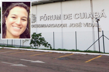 A biloga Rafaela Screnci da Costa Ribeiro (no detalhe), que atropelou trs jovens em Cuiab