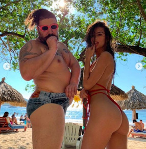 A atriz e modelo Emily Ratajkowski e o influencer The Fat Jew