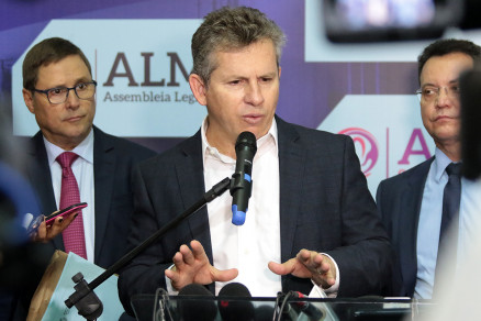 O governador Mauro Mendes, que enviou o decreto  Assembleia