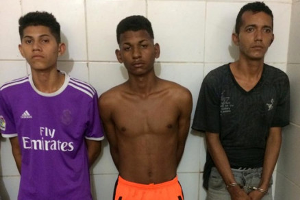 Trio confessou o crime, segundo relato da Polcia Militar