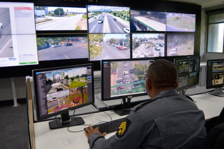 Sistema de videomonitoramento da Secretaria de Estado de Seguran�a P�blica (Sesp)