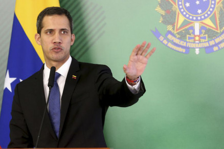 O autoproclamado presidente da Venezuela, Juan Guaid