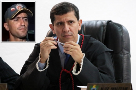 Major da PM Wanderson da Costa Castro (detalhe), acusado de ameaar o promotor de Justia Allan do 