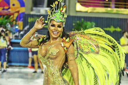 A cuiabana Welly Gomes, que desfilou em duas escolas de samba do Rio de Janeiro