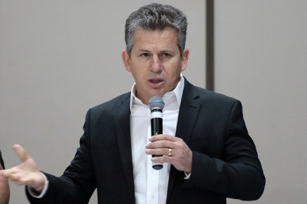 O governador Mauro Mendes, que busca autorizao da Assembleia