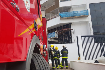 Incidente ocorreu no stimo andar de prdio em construo no Centro da Capital