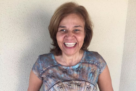 A atriz Claudia Rodrigues, de 47 anos