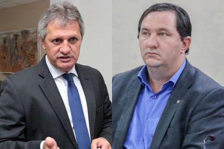 Os deputados estaduais Dilmar Dal'Bosco e Valdir Barranco, que pediram vistas