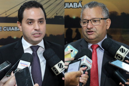 Os vereadores Diego Guimares e Misael Galvo: 