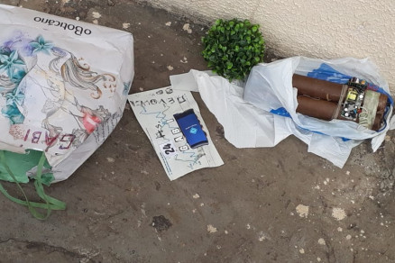 Bomba com ameaa foi encontrada dentro de uma sacola