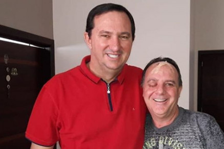 Foto tirada na visita que Valdir Barranco fez a Silvio Favero