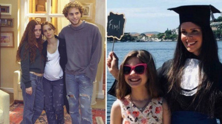 Viviane Victorette na novela 'O clone', em 2011, e agora, com a filha e formada