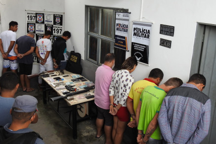Os suspeitos presos na manh desta tera-feira em Barra do Bugres
