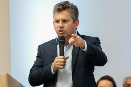 O governador de Mato Grosso, Mauro Mendes